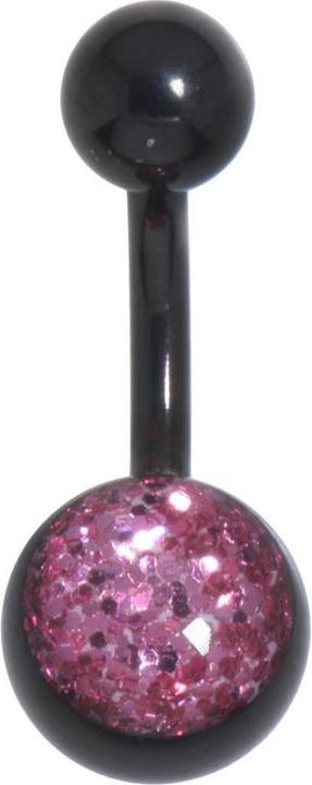 Image du produit Bijouteria Piercing nombril (Revêtement PVD (noir), Résine époxy, Acier chirurgical 316L)