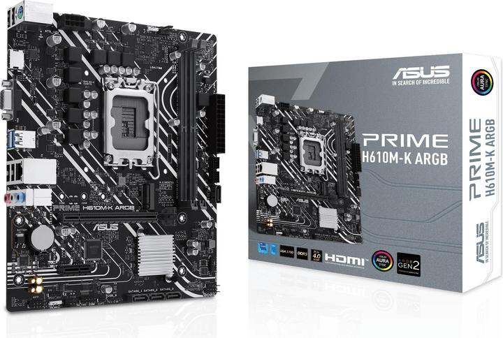 Produktbild ASUS Prime H610M-K ARGB (LGA 1700, Intel H610, mATX)