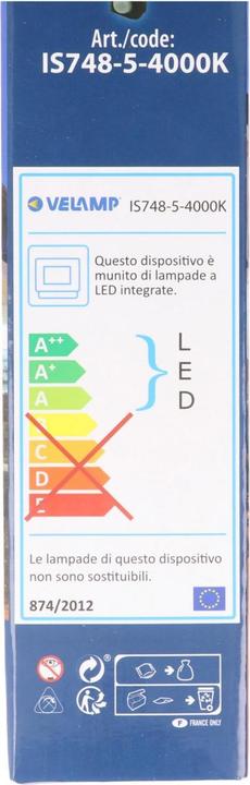 Energie-Label Velamp Led Flutlicht PadLight5 Natürliches weisses Licht (1600 lm, IP44)