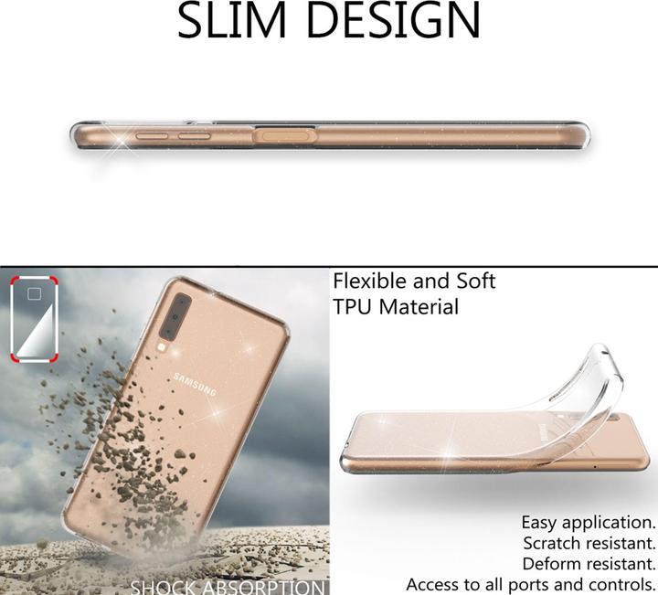 Image du produit Nalia Étui pour téléphone portable à paillettes (Samsung Galaxy A7 (2018))