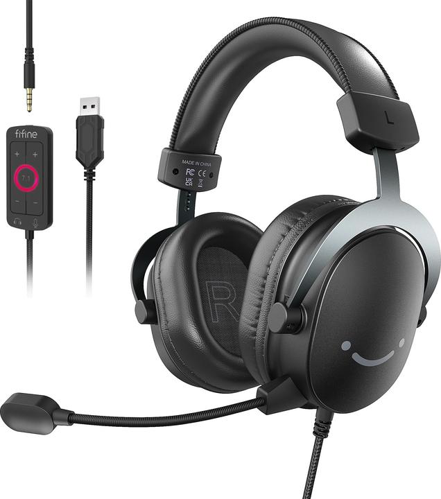 Immagine prodotto Fifine H9 black 3.5MM + USB dual connector headphone for gaming, streaming, recording