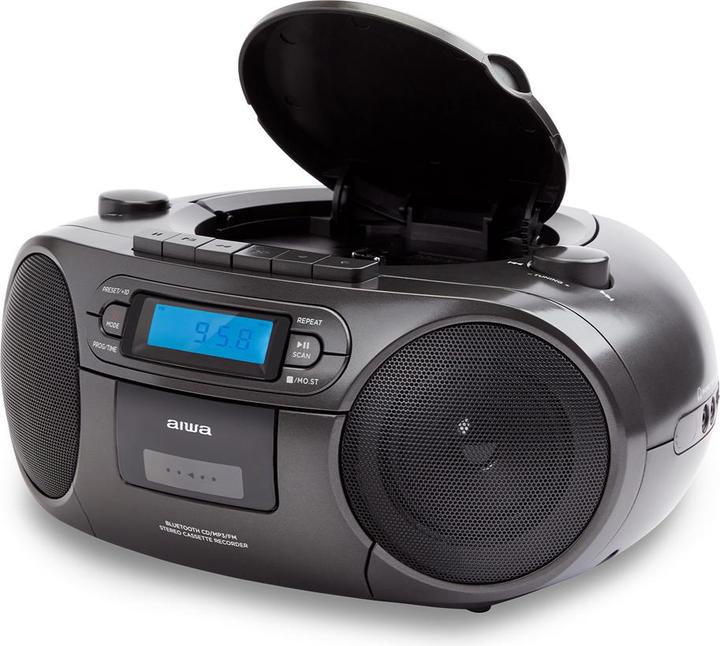 Actual product image Aiwa BBTC-550BK portable stereo system Digital Black (FM, PLL, Radio Frequency (RF), Bluetooth)