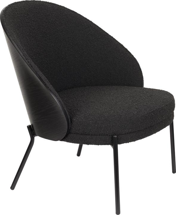 Actual product image Dutchbone Rodin Lounge Chair Bouclé Black