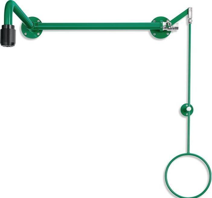 Image du produit B-Safety Douche de secours ClassicLine, montage sur porte, vert, noir.