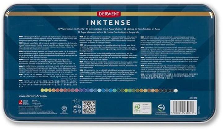 Image du produit Derwent Crayons aquarelle permanents Inktense (Multicolore, multicolore, 36 x)