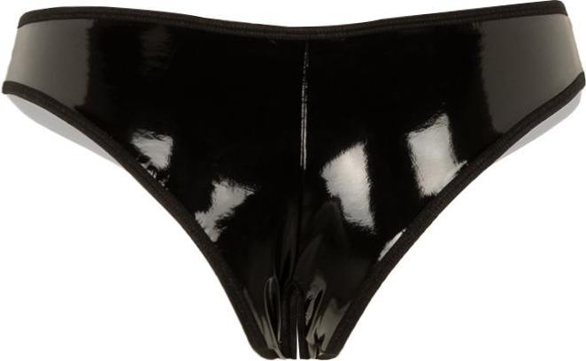 Produktbild Christine Le Duc Open Crotch Thong Dark Desire - black (XXL)