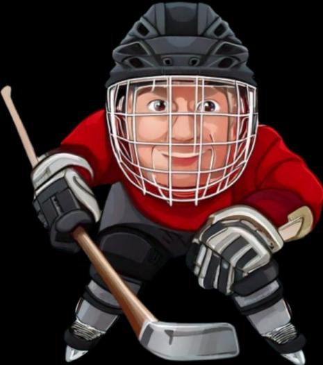 Actual product image Bügelbilder Bügelbild Cartoon Hockey Goalie