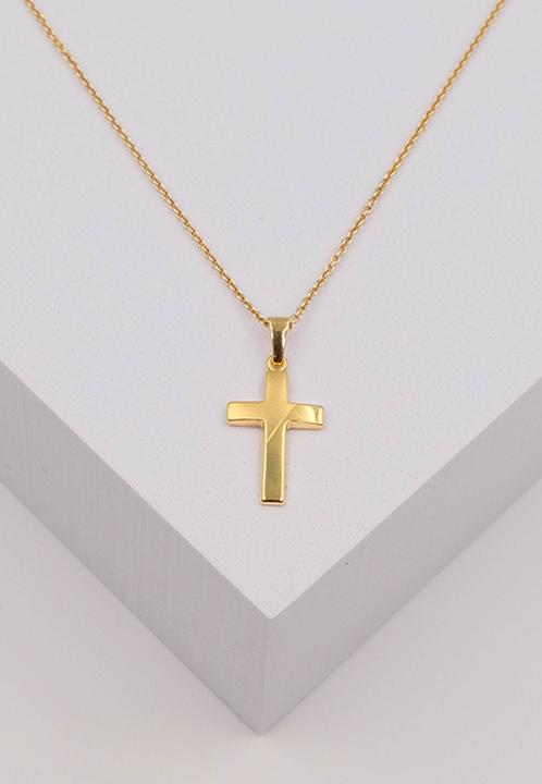 Image du produit Muau Pendant cross or jaune 750, 21x11mm (Or jaune 750)