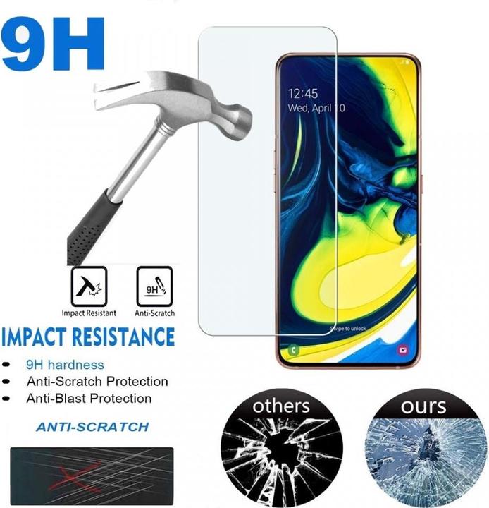 Produktbild Screenguard Samsung Galaxy A80 Panzerglas Schutzfolie Case Friendly Design (1 Stück, Samsung Galaxy A80)
