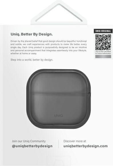 Produktbild Uniq case Glase AirPods 4 glossy smoke