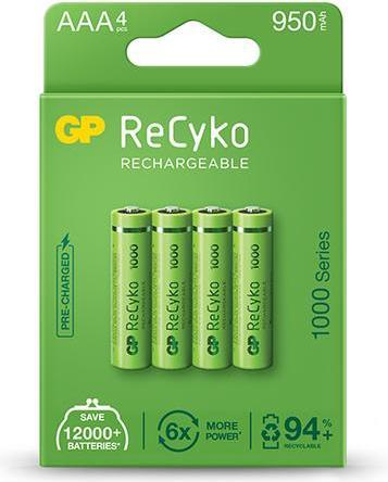 GP Batteries Batterie 4 x AAA-Akkus (4 Stk., AAA, 950 mAh)