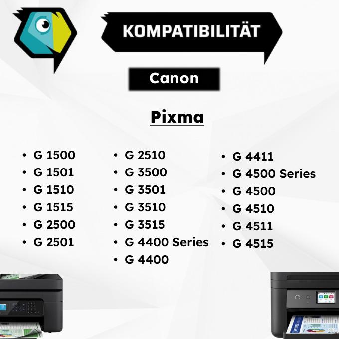 Produktbild Inkadoo Druckerpatronen kompatibel zu Canon 0663C001 / GI-490BK Tintenpatrone, schwarz Schwarz (BK)