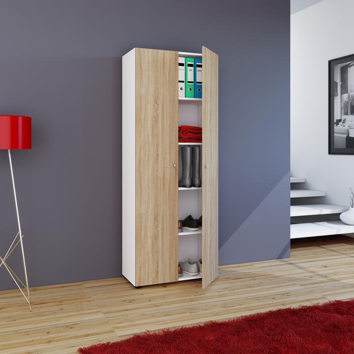 Produktbild VCM Holz Mehrzweckschrank Vandol mit Drehtüren (70 x 40 cm)