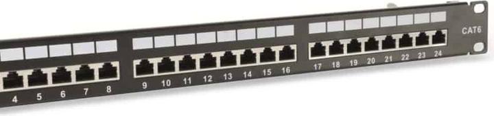 Produktbild Red4Power CAT.6 Patchpanel R4-N118S, 24-fach, 19", schwarz