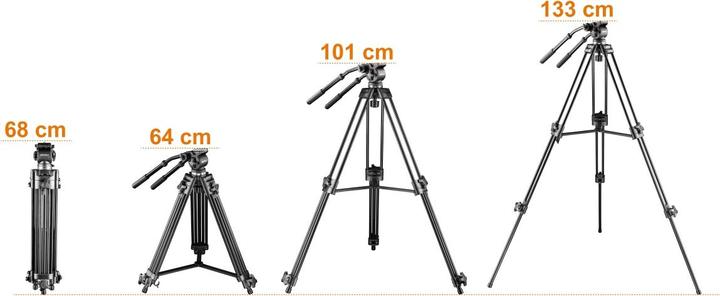Actual product image Walimex pro Pro EI-717 video tripod 133cm (Metal)