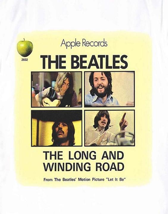 Actual product image Unisex Adult Long & Winding Road Back Print T-Shirt (XL)