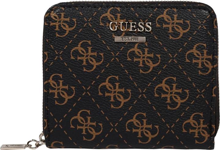Actual product image Guess Camy, Textile Wallet, SLG Small Zip, Brown, For Women