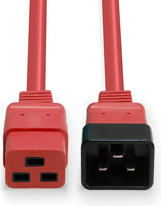 Produktbild Lindy 2m IEC C19 auf IEC C20 Verlaengerung rot (2 m, C19)