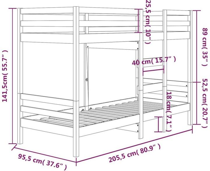 Produktbild VidaXL Frederik (90 x 200 cm)