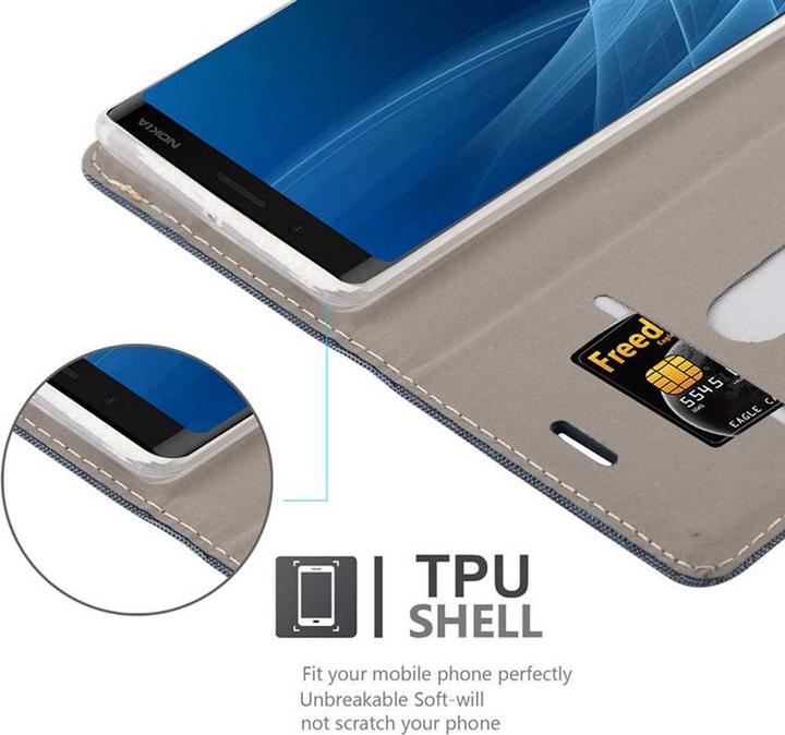 Actual product image Cadorabo Book Jeans Optics Cover (Nokia 8 Sirocco)