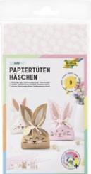 Immagine prodotto Folia Set di sacchetti di carta craft coniglietto marrone/rosa/bianco 9 pezzi. (Borsa da regalo, 9 x)