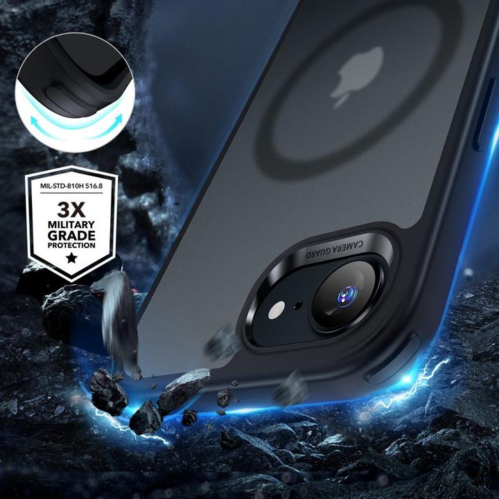 Actual product image ESR Classic Hybrid Halolock MagSafe case for iPhone 16e - black (Apple iPhone 16e)