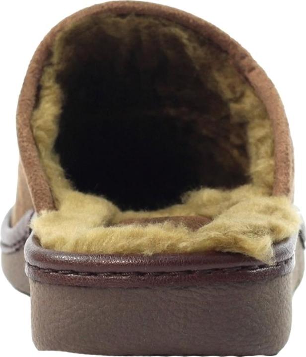 Actual product image Lazy Dogz Mens Glen II Faux Leather Slip-on Slippers (45.5)