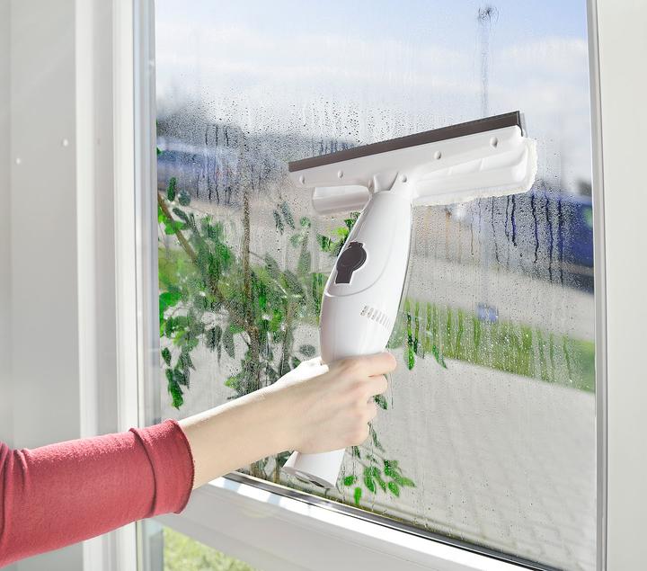 Actual product image Sichler Battery window vacuum cleaner set with telescopic wand & accessories