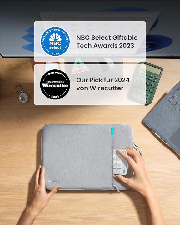 Actual product image tomtoc Wasserdichte Laptop-Schutzhülle (14", ASUS, Samsung, Toshiba, Lenovo, Dell, Acer, HP)