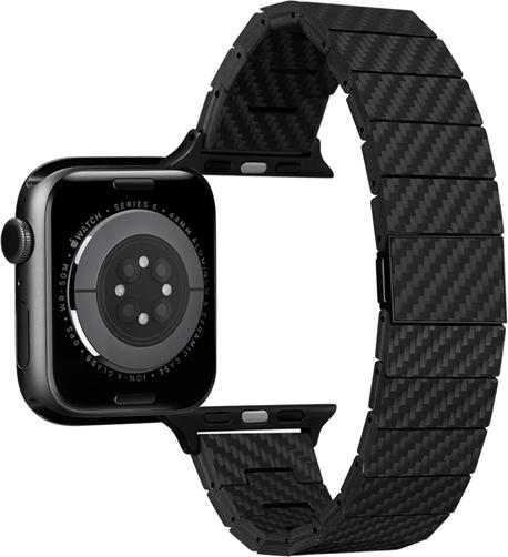 Actual product image Pitaka Link bracelet made from genuine carbon black (1K carbon fibre)