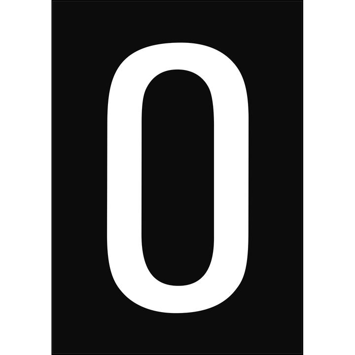 Actual product image Brady A4 labels with numbers and letters