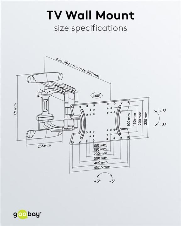 Produktbild Goobay OLED Fullmotion (Wand, 37", 30 kg)