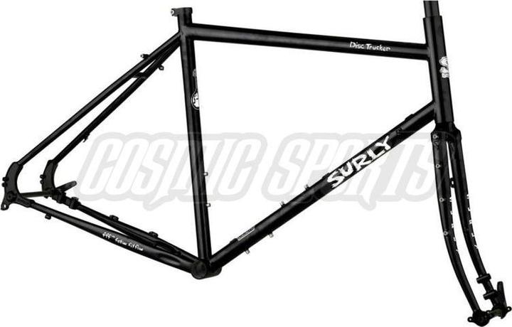 Actual product image Surly Disc Trucker touring bike frame kit, 700C, 60cm, hi-viz black
