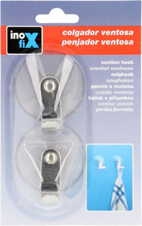 Actual product image Inofix Bill suction hook, silver, 2 pieces (1 kg)