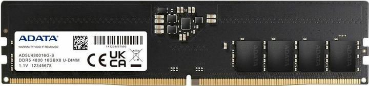 Produktbild Adata DDR5 PC 4800 CL16 Value (1 x 16GB, 4800 MHz, DDR5-RAM, U-DIMM)