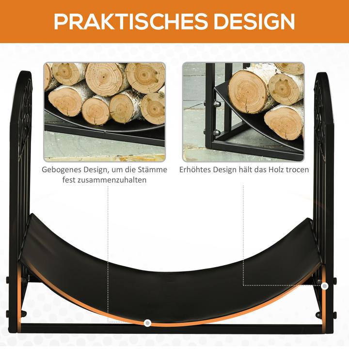 Produktbild Outsunny Kaminholzregal für 60 kg (60.5 x 36 x 46.5 cm)