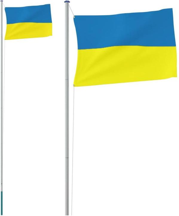 Produktbild VidaXL Flagge der Ukraine und Mast 6,23 m Aluminium,Flagge:,Farbe
