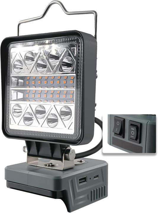 Lakuda LED-Spotscheinwerfer 800-1800 Lumen für BOSCH ProCore 18V Batterie (1800 lm)