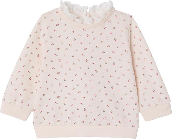 Image du produit Vertbaudet Baby Sweatshirt mit Blumen und besticktem Kragen (68)