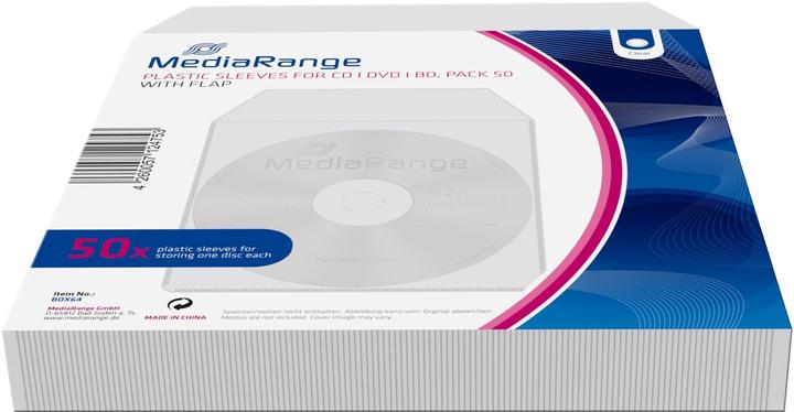 Produktbild MediaRange CD/DVD transparente Plastikhüllen