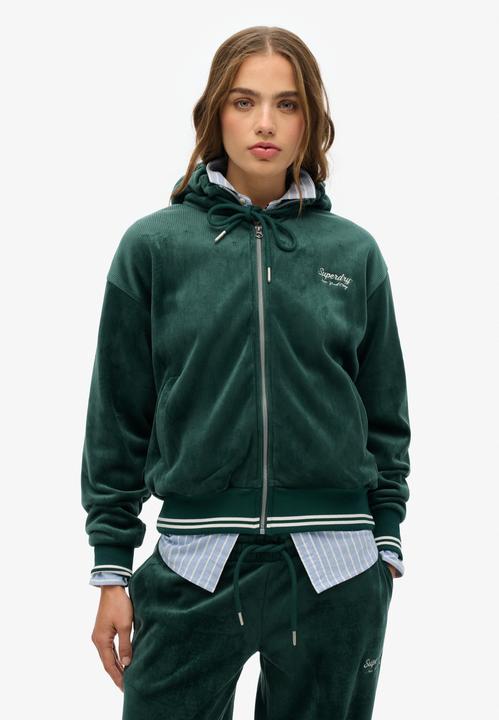 Image du produit Superdry Sweat à capuche zippé en velours Country Club (16)