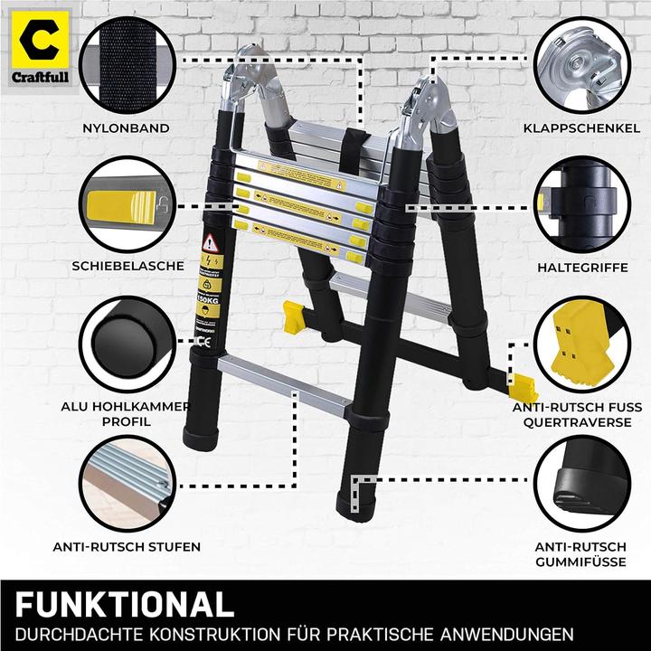 Image du produit Craftfull Echelle télescopique (Échelle télescopique, 560 cm)