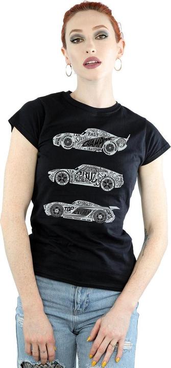 Immagine prodotto Disney Cars Text Racers Maglietta Donna (XL)