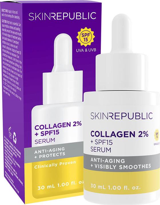 Actual product image Skin Republic - Collagen 2% + SPF 15 Serum (30 ml)