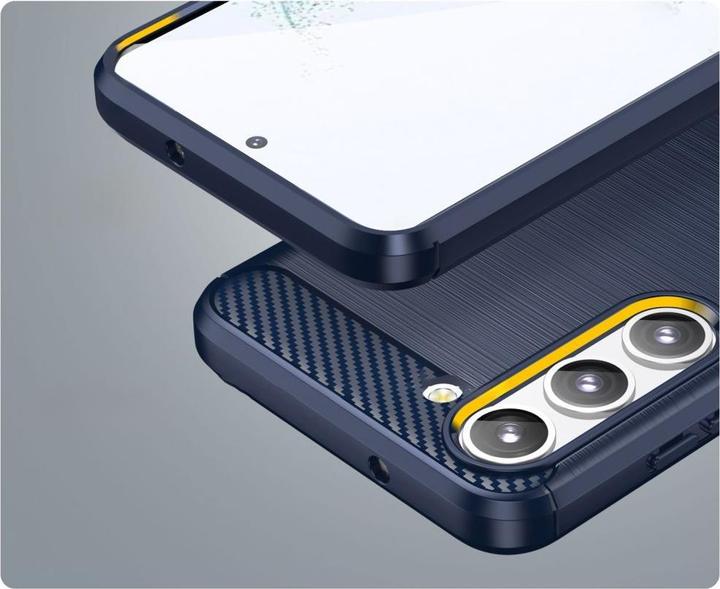 Actual product image Hurtel Carbon Case for Samsung Galaxy S23 flexible silicone carbon cover blue (Samsung Galaxy S23+)