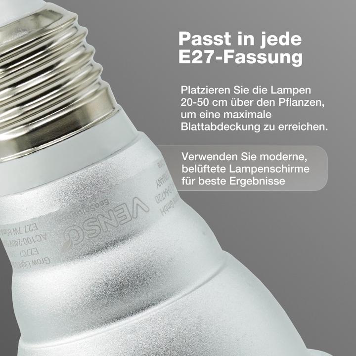 Produktbild Venso E27 Pflanzenlampe "Indoor plants" 7W 60° (LED, 240 V)