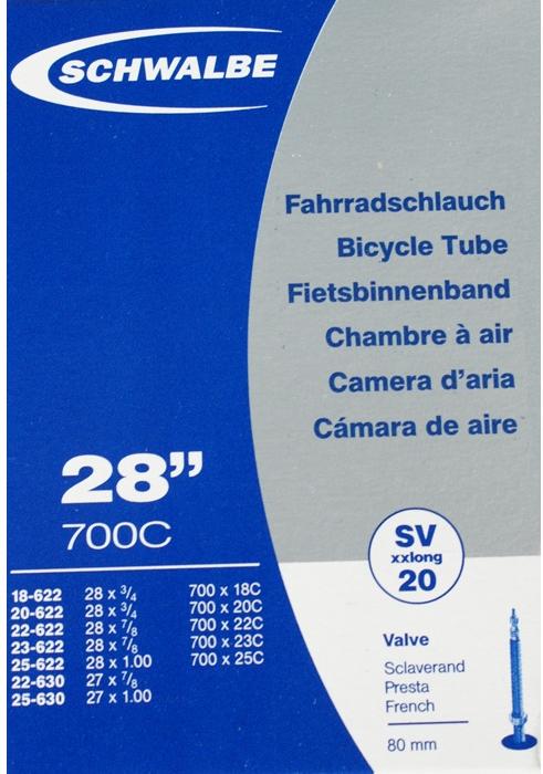 Schwalbe EXTRA LIGHT 700x18/25c Presta 80mm (Presta (SV), 28", 80 mm)