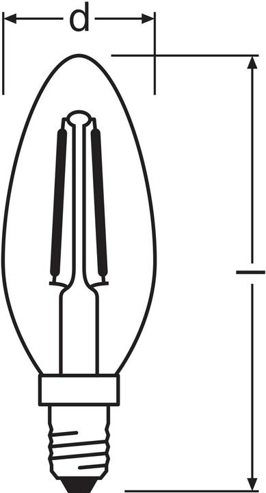 Actual product image Osram Star Classic B (E14, 2.50 W, 250 lm, 1 x, F)