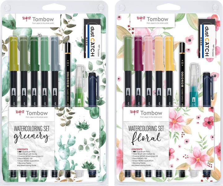 Produktbild Tombow Watercoloring-Set Greenery (Grün, 5 x)