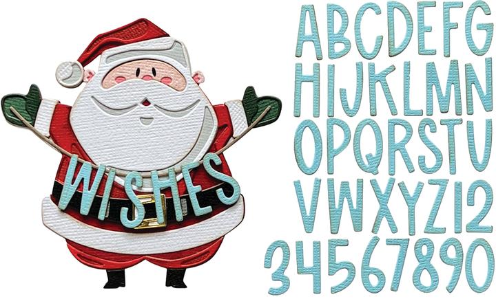 Actual product image Sizzix Thinlits punching stencil "Santa Greetings Colorize by Tim Holtz" (49 Sheets)